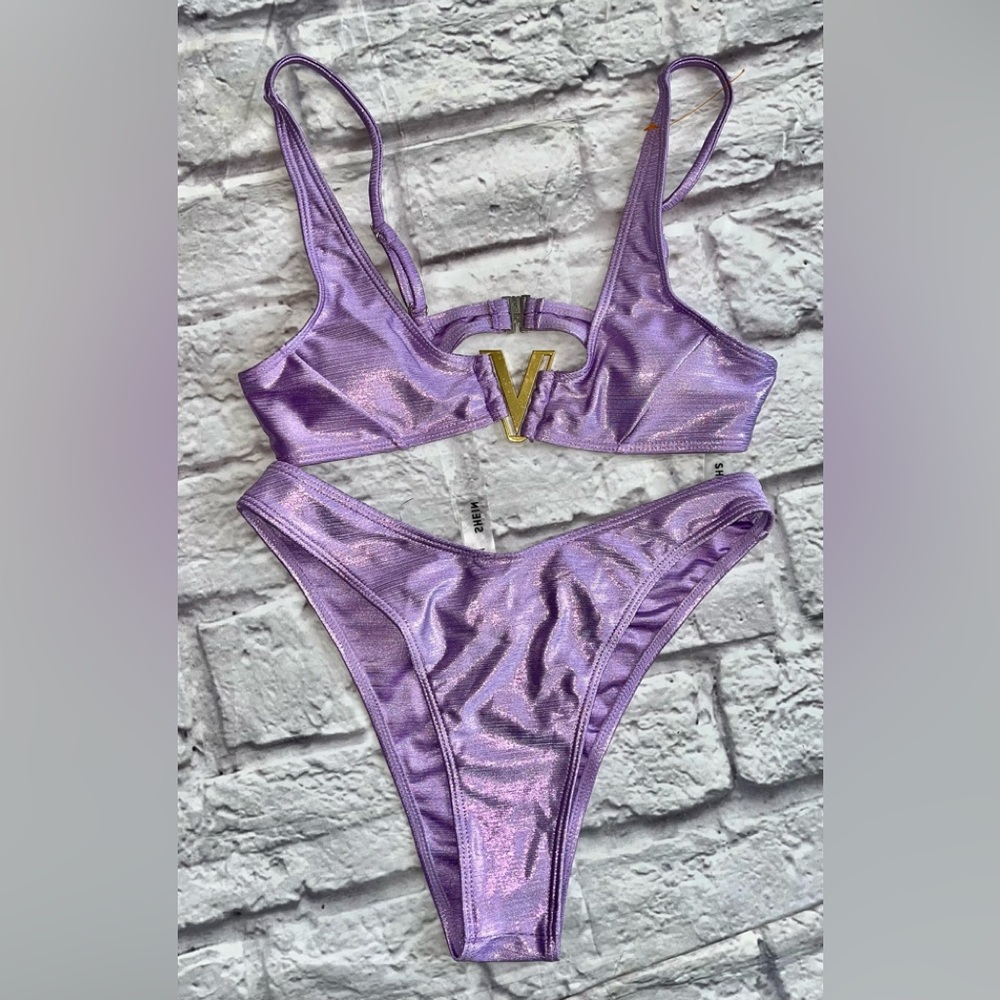SHEIN Shimmer Bikini Set sz M